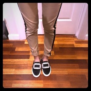 Karl lagerfeld mules black 5.5 silk only worn once